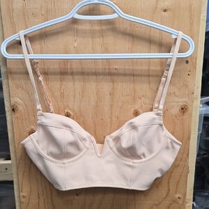 Free People Size S Nude Brianna Bralette With Underwire